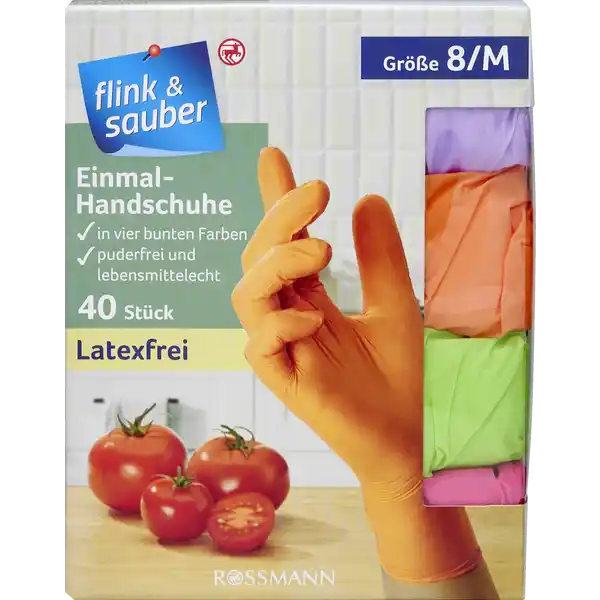 Einmal-Handschuhe Nitril bunt Gr. M