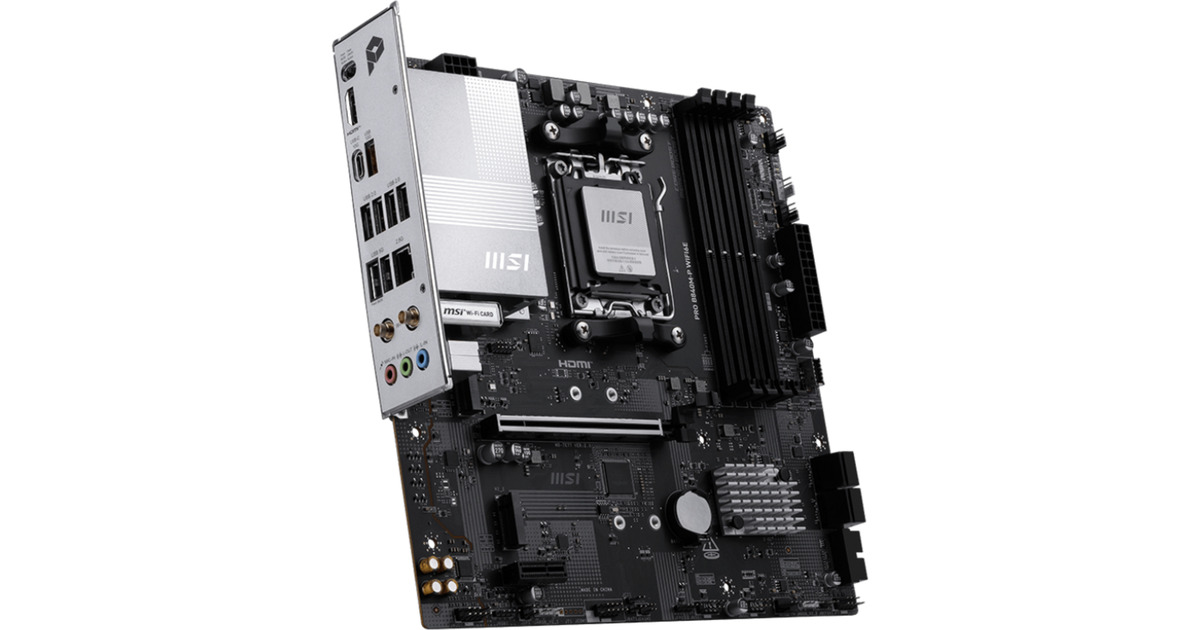 MSIPRO B840M-P WIFI6E socket AM5 moederbord  (Zwart/zilver)