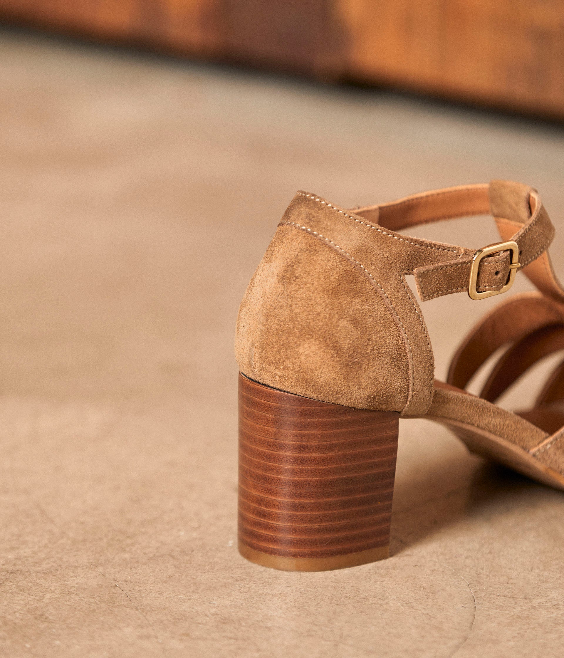 Sandales velours camel Justine