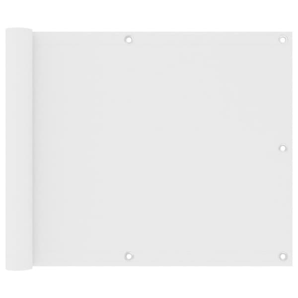 vidaXL Balkongskjerm hvit 75x400 cm oxfordstoff