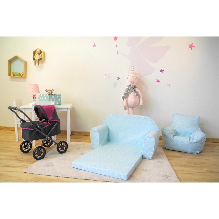 knorr toys® Kindersofa Geo cube neo mint grün