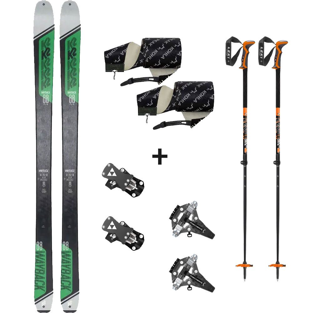 K2 Wayback 88 22/23 Tourenski Komplettset mit Bindung & Fell & Stöcken