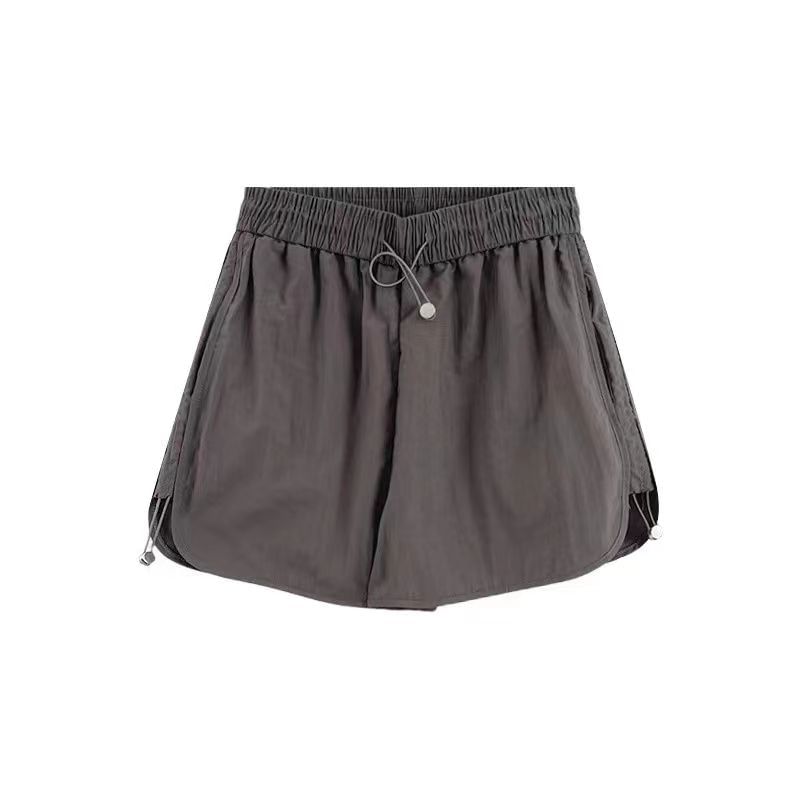 Everose - Hoge taille, effen, wijde pijpen en trekkoordshorts