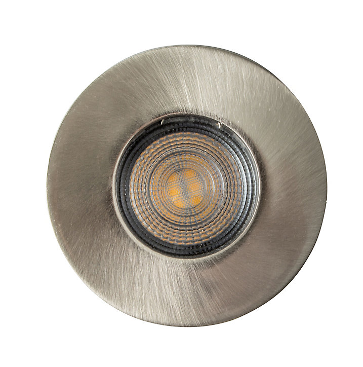 Spot encastrable Colours Hades IP65 chrome brossé Ø8,5 cm