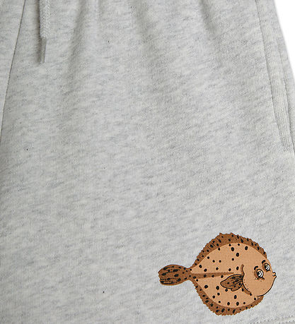 Mini Rodini Sweatshorts - Flundra - Grau Meliert