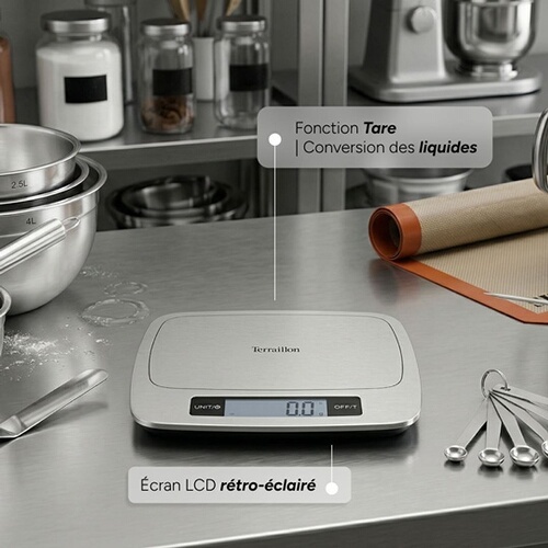 Balance de cuisine Terraillon MY COOK 15 INOX