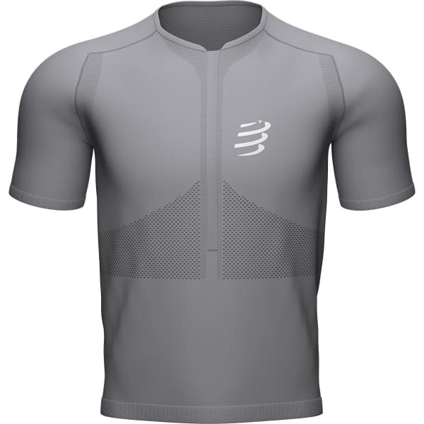 T-shirt compression COMPRESSPORT TRAIL HALF-ZIP FITTED SS TOP ALLOY