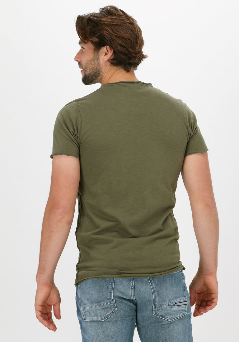 DSTREZZED donkergroene dstrezzed t-shirt mc. queen basic tee slub jersey