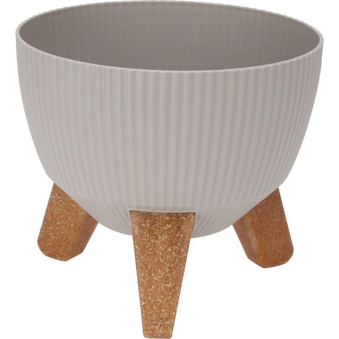 Blumentopf mit Standfüßen - ca. 19 x 18,6 x 12,3 cm - 1 Stück