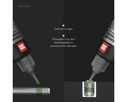Hoogwaardige schroefdraadborging voor INBUS®-schroefdraad M6 - M20, vloeibaar, 20 g