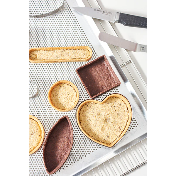 Plaque à pâtisserie micro-perforée professionnelle en aluminium 40 cm