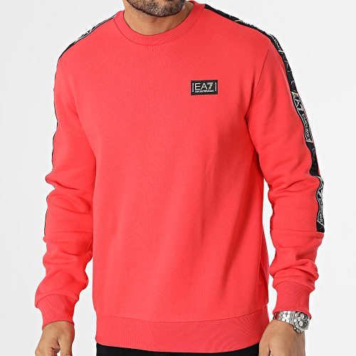 Sweat Crewneck A Bandes 3RPM10-PJ07Z Rouge
