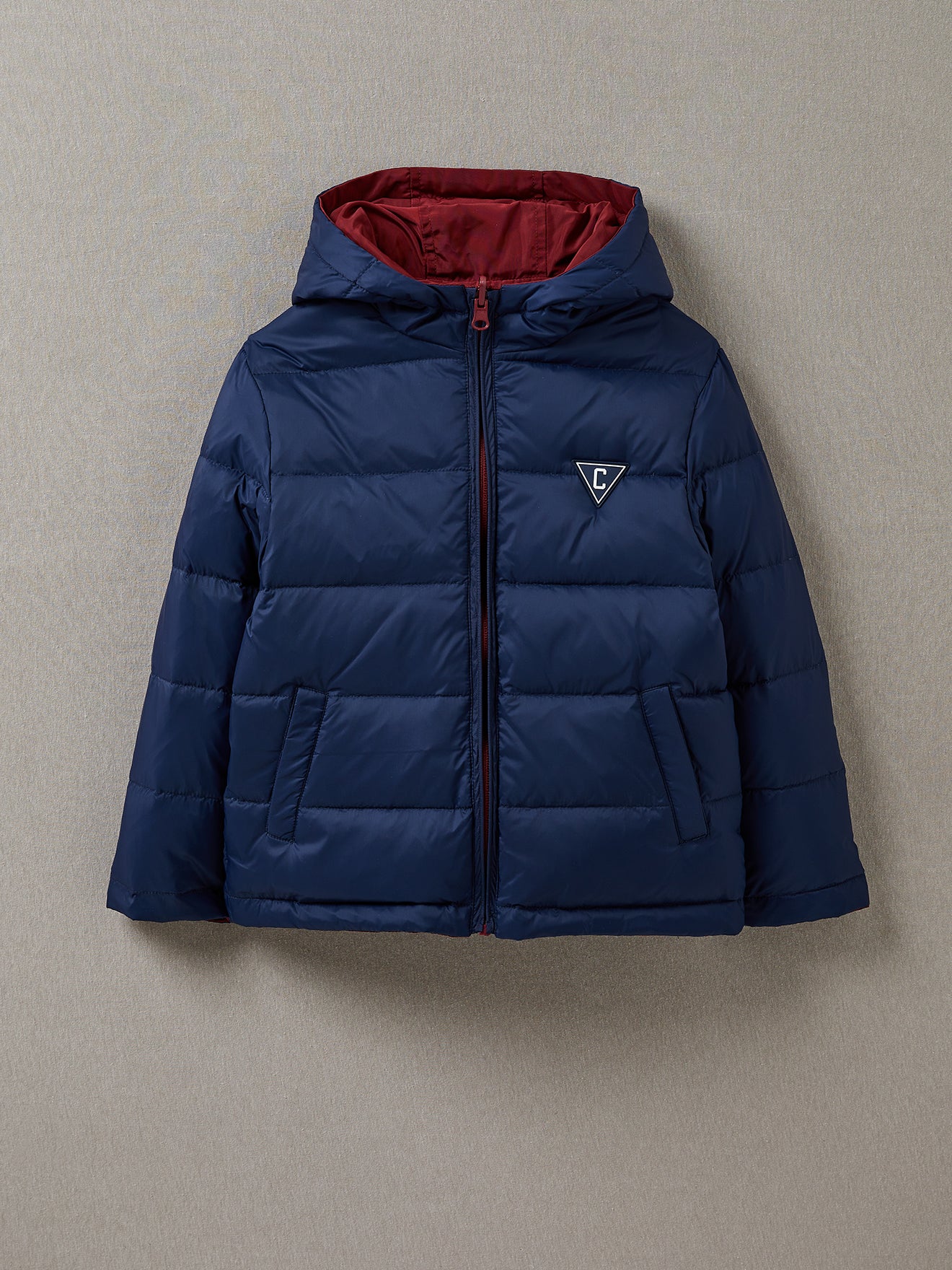 Doudoune Garçon réversible plumes et duvet
