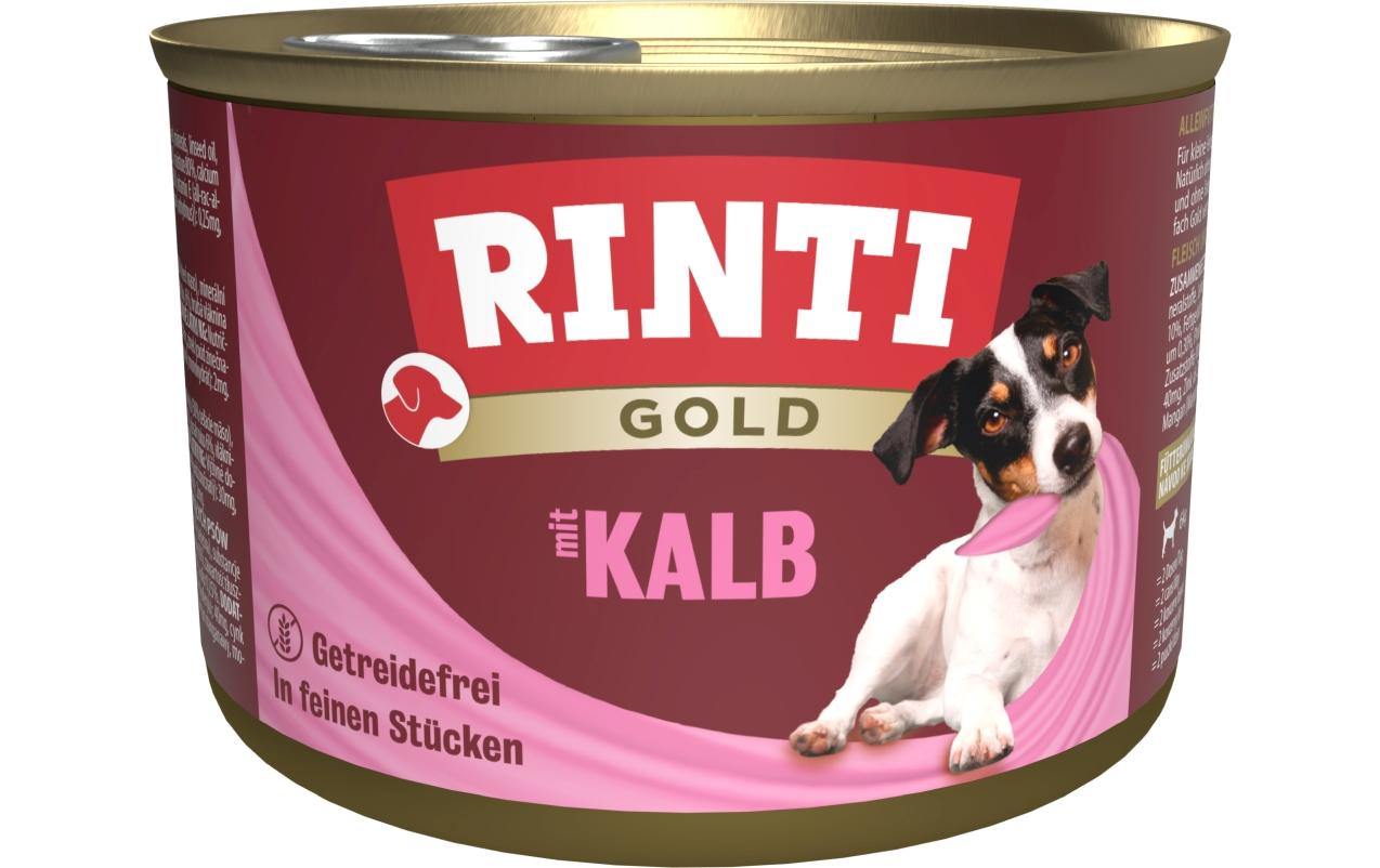 Nassfutter Dose Gold mit Kalb, 12 x 185 gAlleinfuttermittel für ausgewachsene Hunde