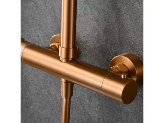 Colonne de Douche anti-calcaire Thermostatique Or Rose Cuivré NAPOLES BTN047/ORC