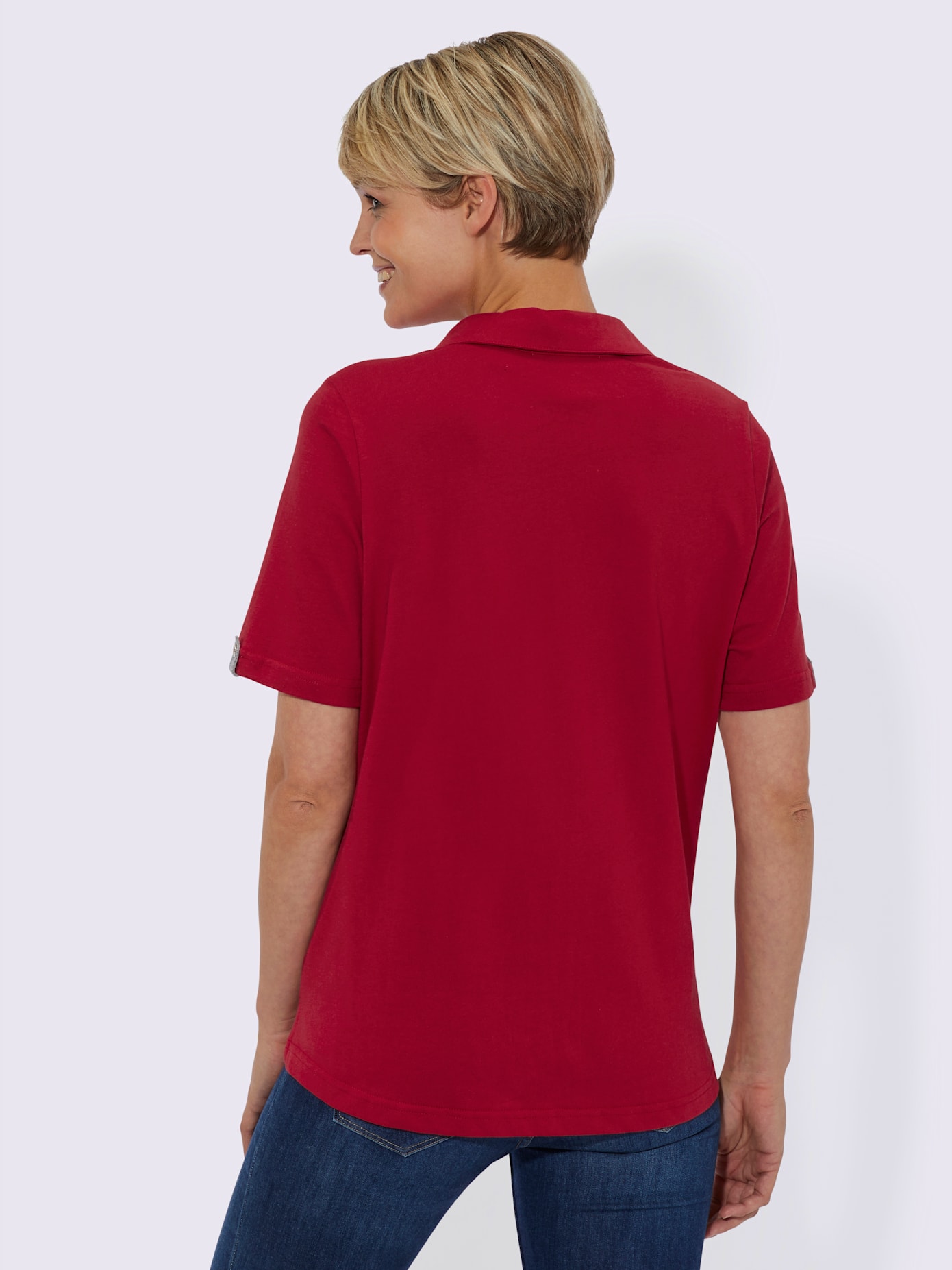 Polo sportif en mélange de matières confortable