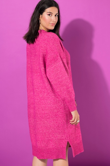 Strickkleid, oversized, Midikleid, Rundhals, Langarm