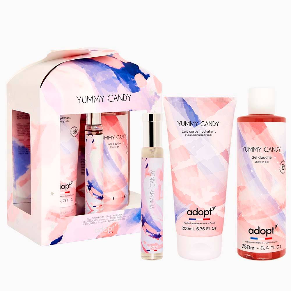 Yummy candy Coffret chalet eau de parfum 30 ml + gel douche + lait corps