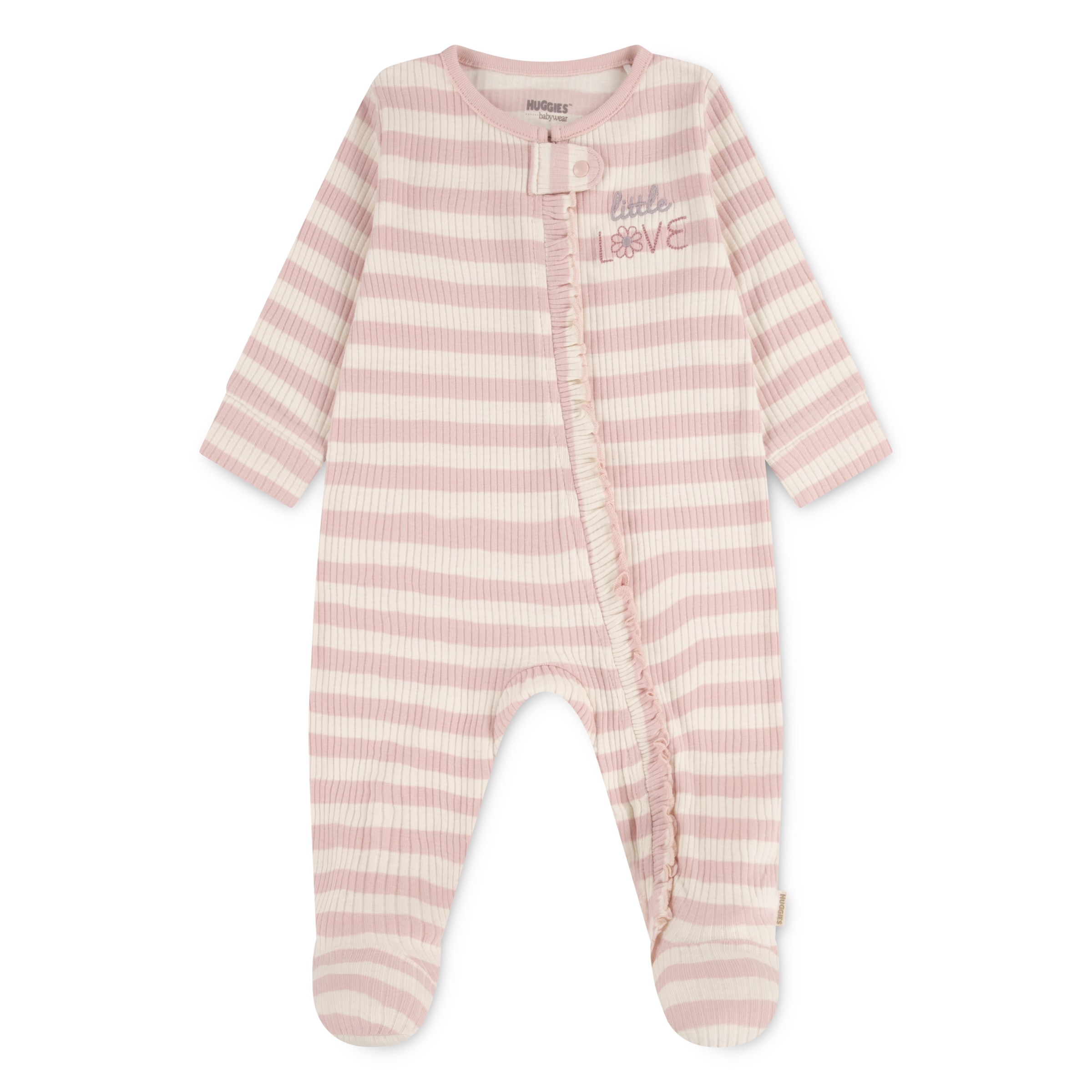 HUGGIES babywear Strampler »HUGG FOOTED COVERALL« in Ringeloptik