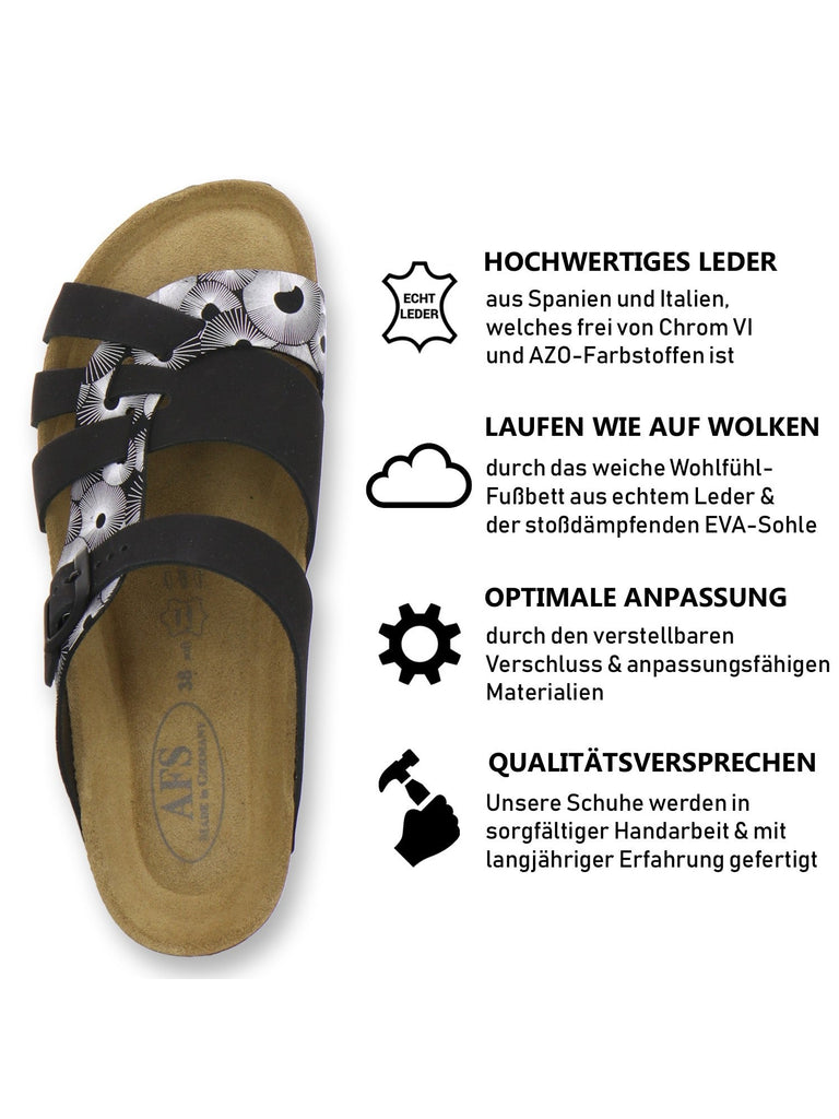 Pantoletten Damen Kralle schwarz