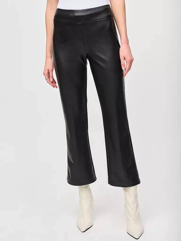 JOSEPH RIBKOFF Hose in Lederoptik Bootcut Fit 7/8 schwarz
