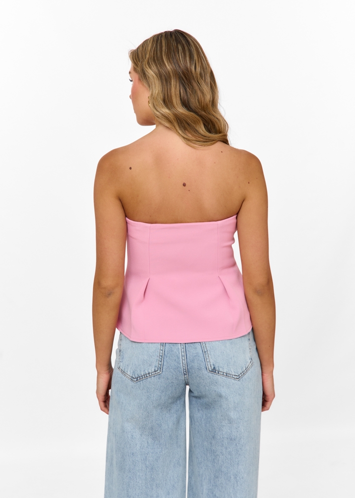 Lieke strapless top roze