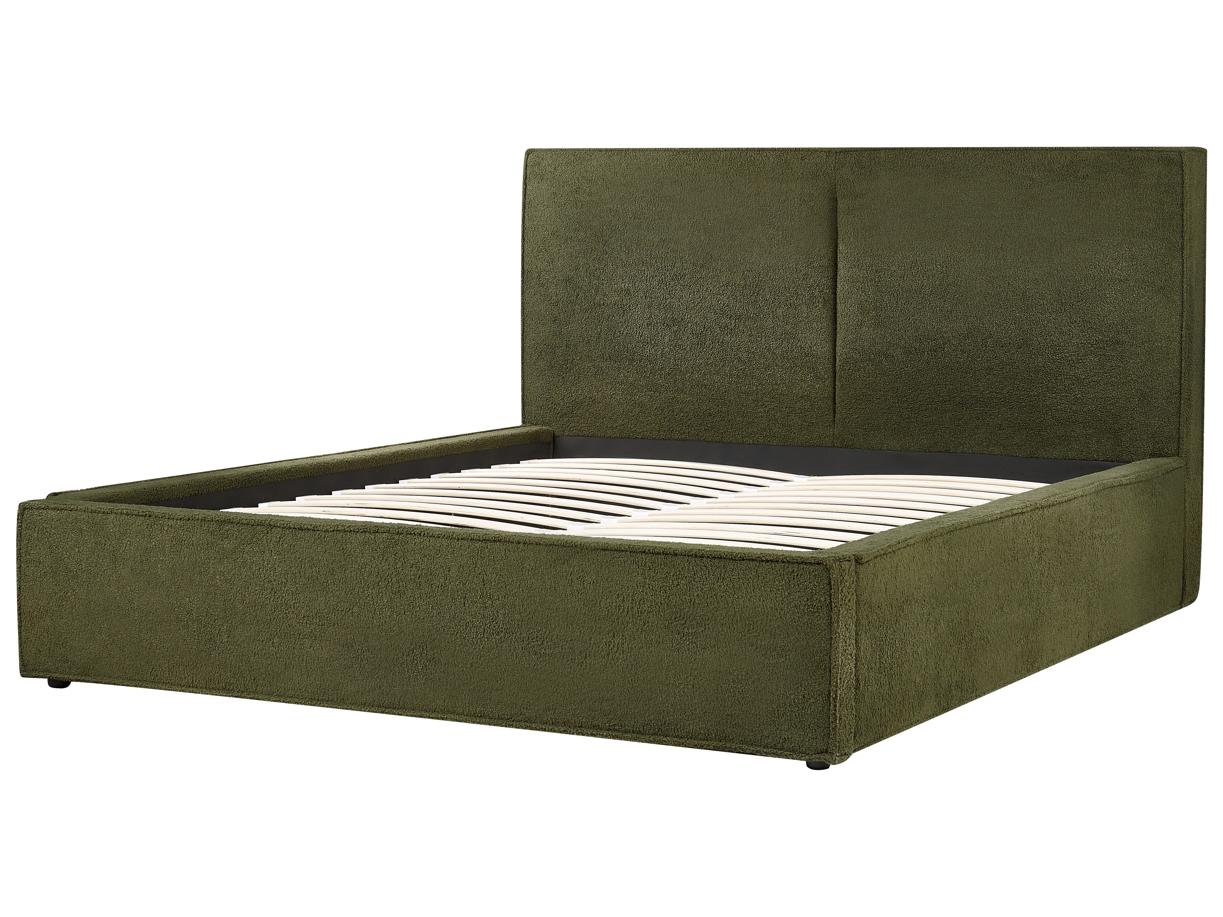 Bed met opbergruimte Bouclé MOISSAC 160 x 200 cm Donkergroen