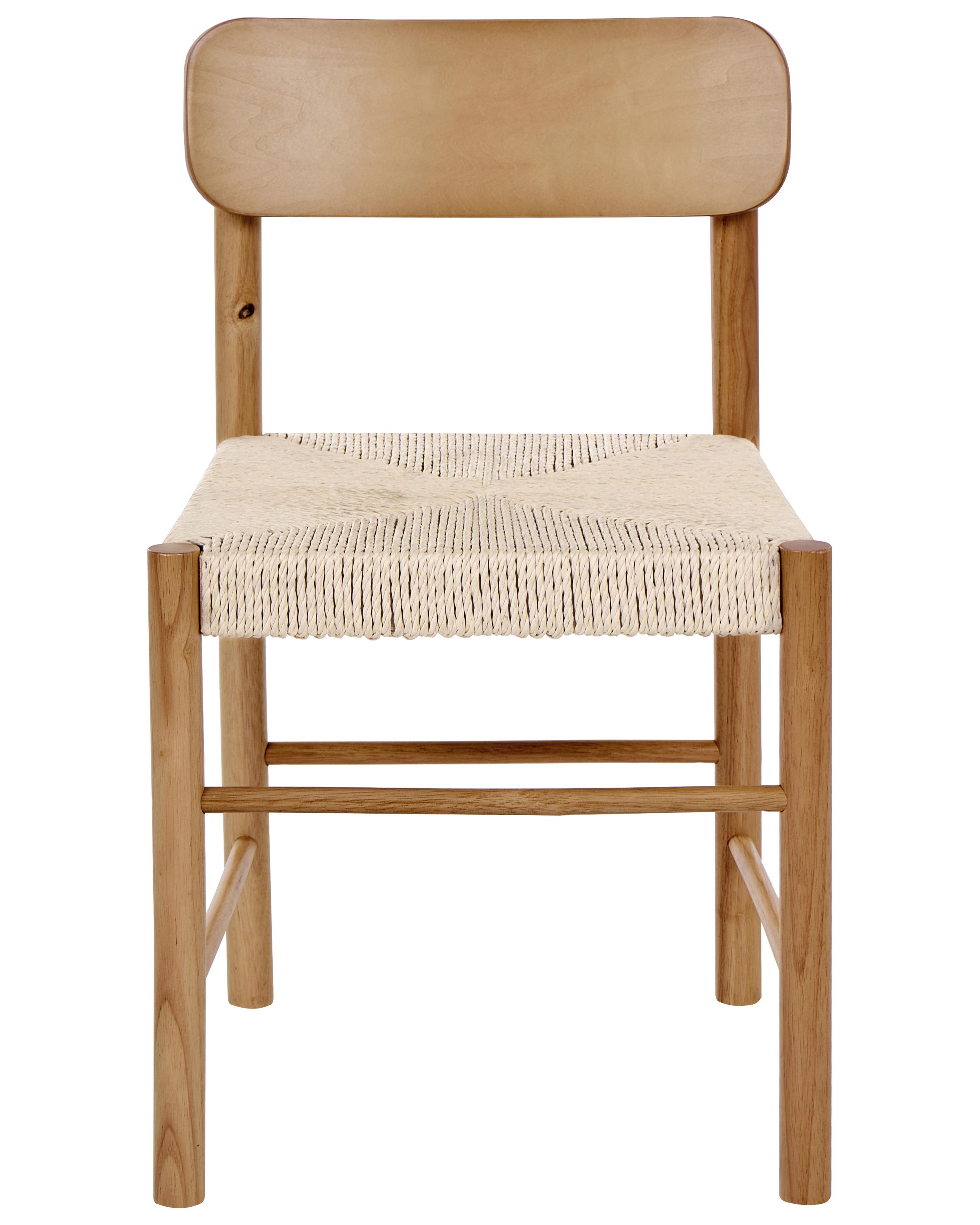 Set van 2 eetkamerstoelen DIGNE Hout Bruin