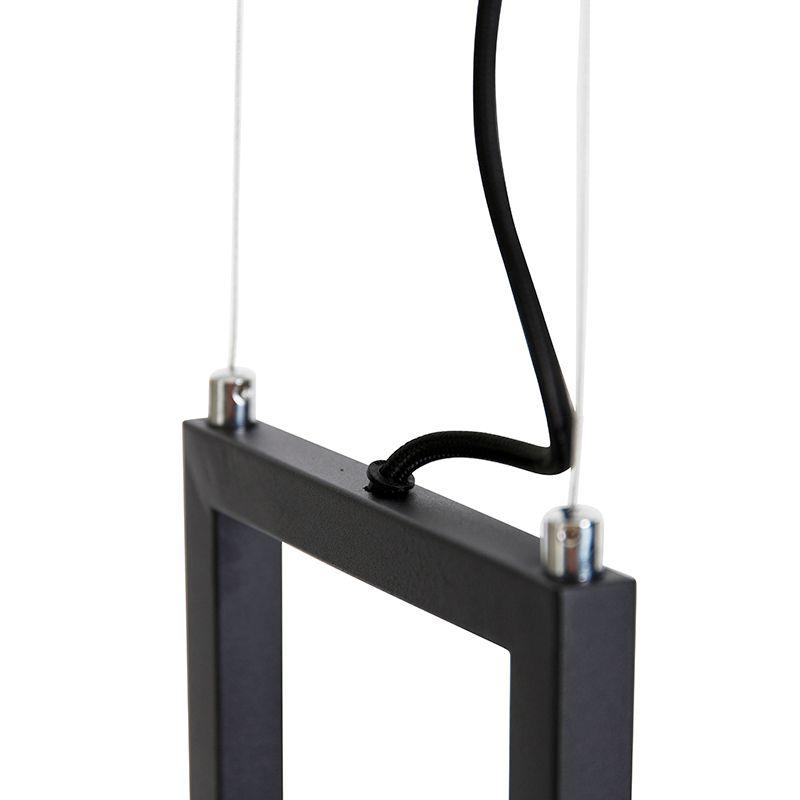 Industriële hanglamp zwart met rek 4-lichts GU10 - Cage Rack