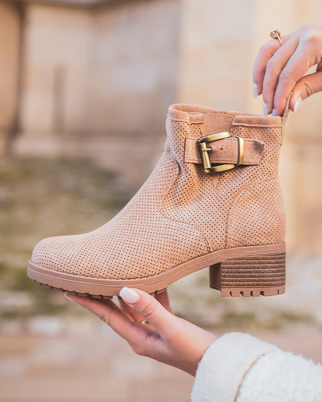 Bottines femme camel clair printemps - Macha