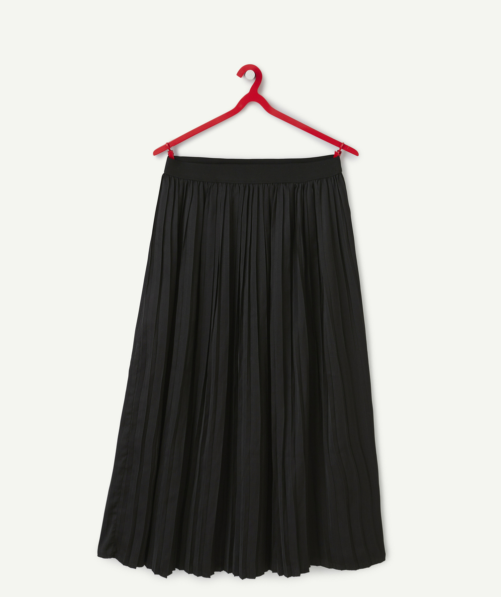 JUPE LONGUE FILLE PLISSÉE NOIRE
