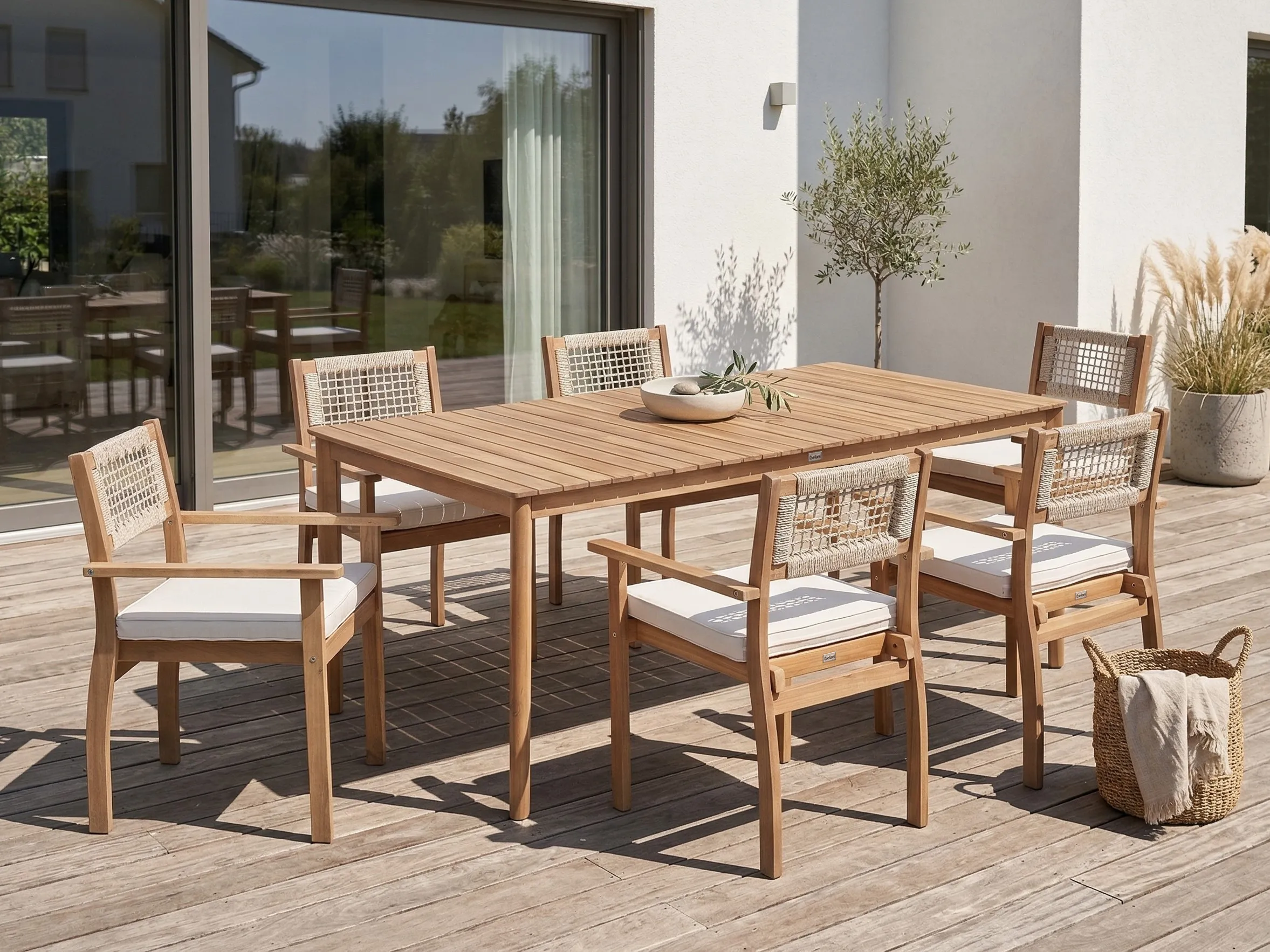 Set van 2 tuinstoelen SUMIRAGO Acaciahout Lichtbruin