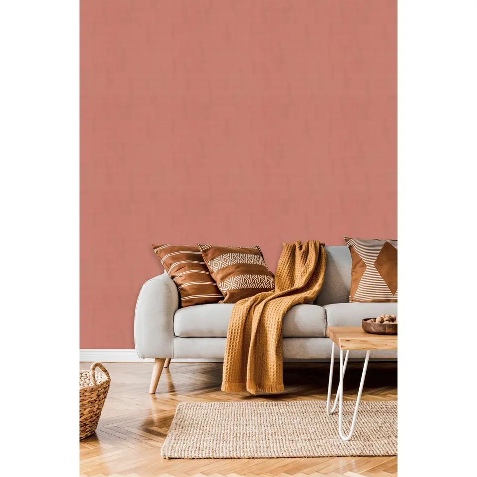 Dutch Wallcoverings - More Textures uni oranje - 0,53x10,05m
