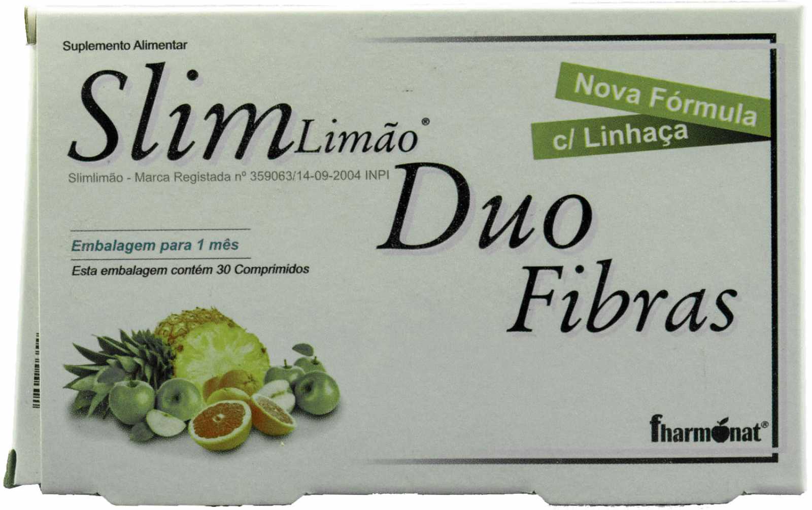 Fharmonat Slim Limão Duo Fibers Lino 30 Comprimidos