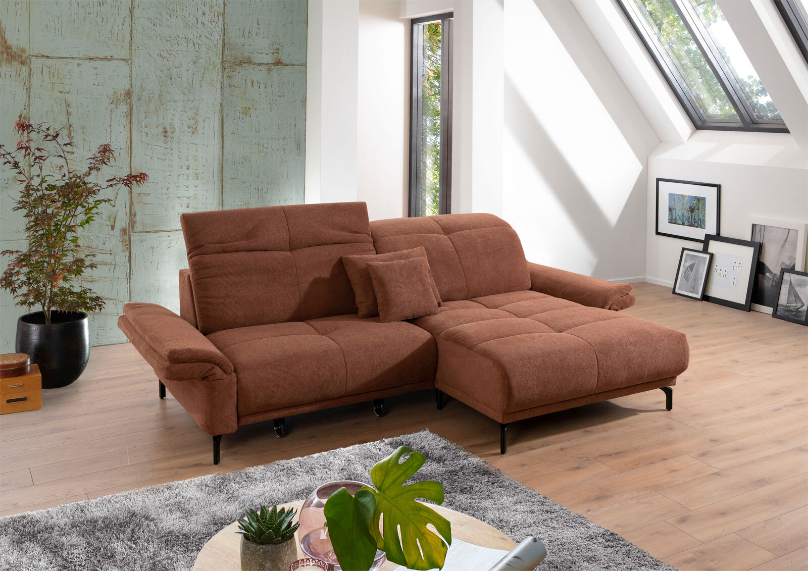 CASAVANTI Ecksofa PORTO kupfer