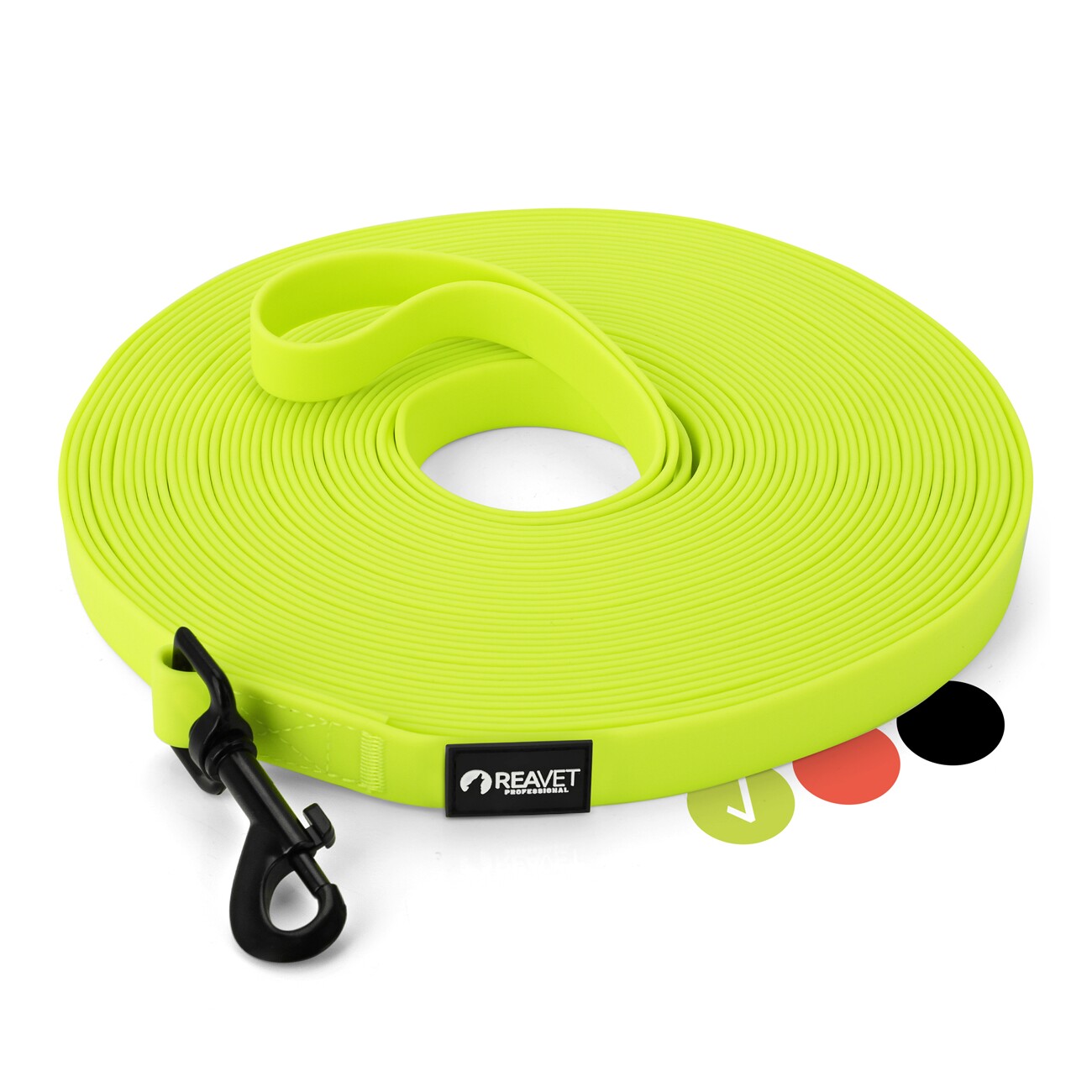 REAVET Schleppleine 15 Meter, Neon Gelb