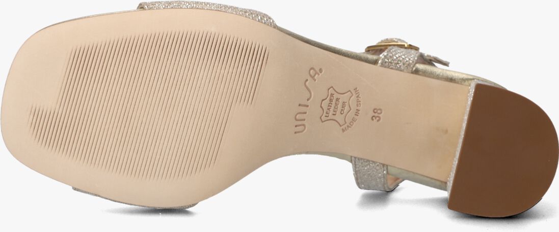 gouden unisa sandalen met hak moraty
