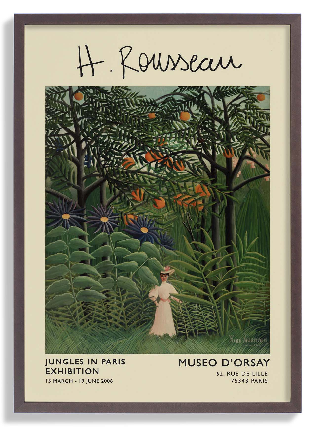 Frau geht Rousseau Ausstellung
