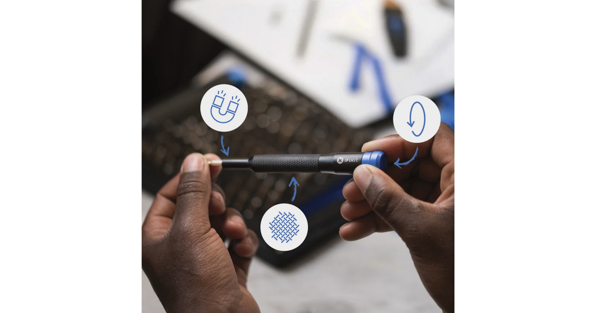 iFixitPro Tech Toolkit gereedschapsset  (Zwart/blauw)