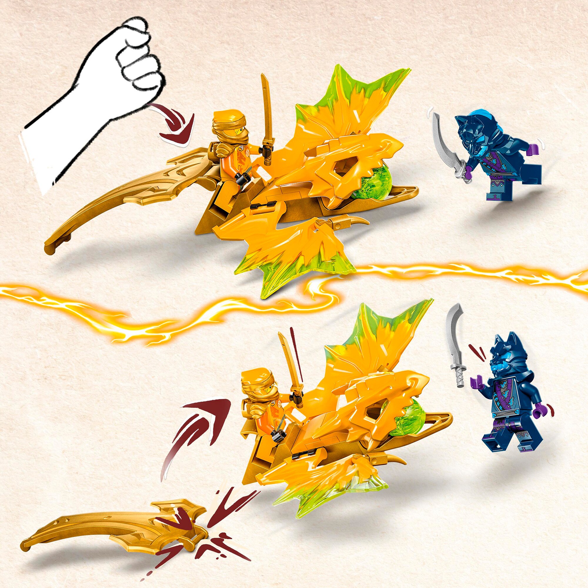 LEGO Konstruktionsspielzeug Ninjago Arins Drachengleiter