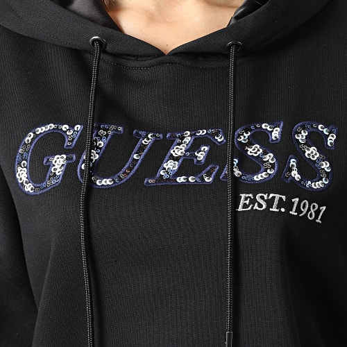 Sweat Capuche Femme W3RQ09 Noir