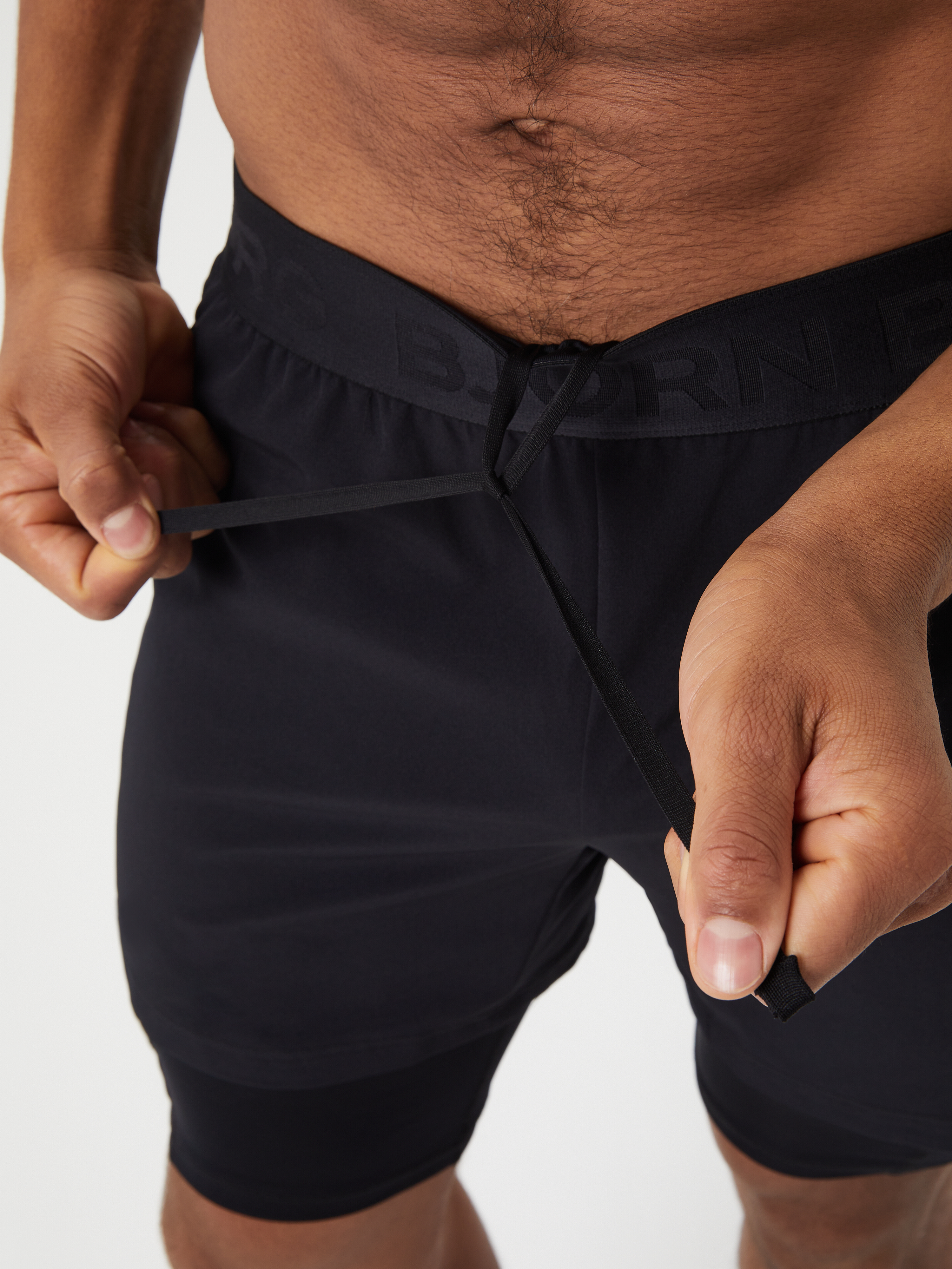 Borg 2in1 Shorts Herre BK001 - Black Beauty