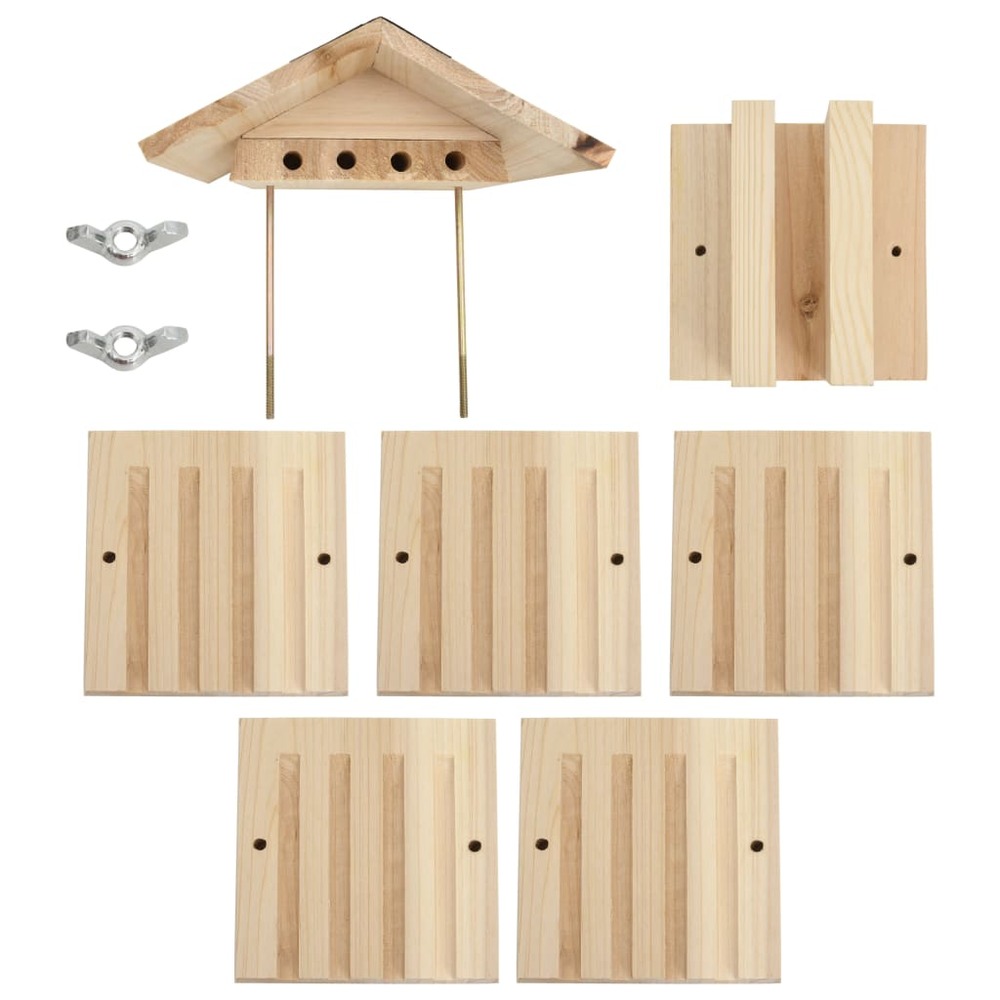 Hôtel d'abeilles bois de sapin massif 22x20x20 cm