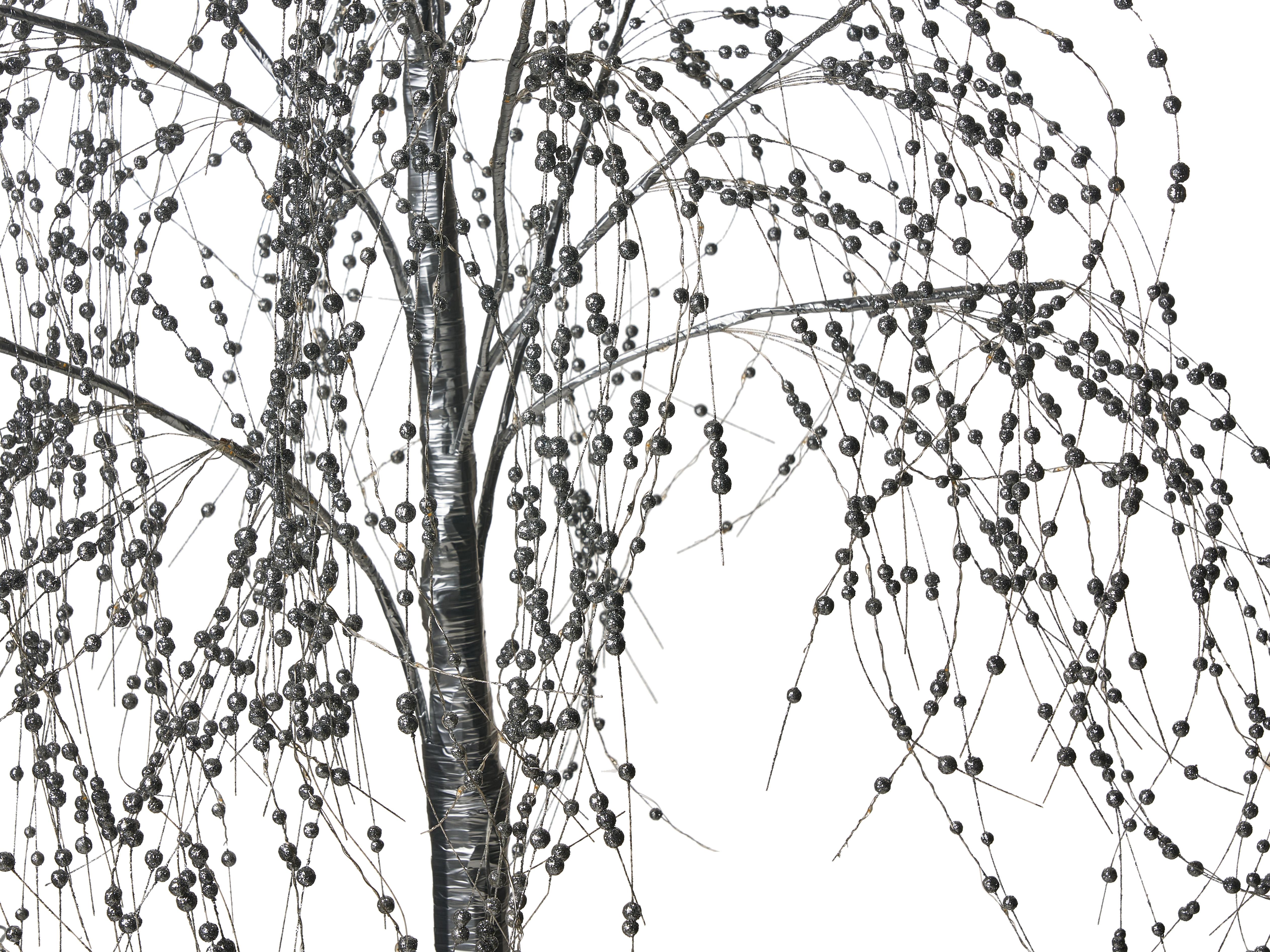 Buitendecoratie LED NILLAKA Boom 145 cm Zilver