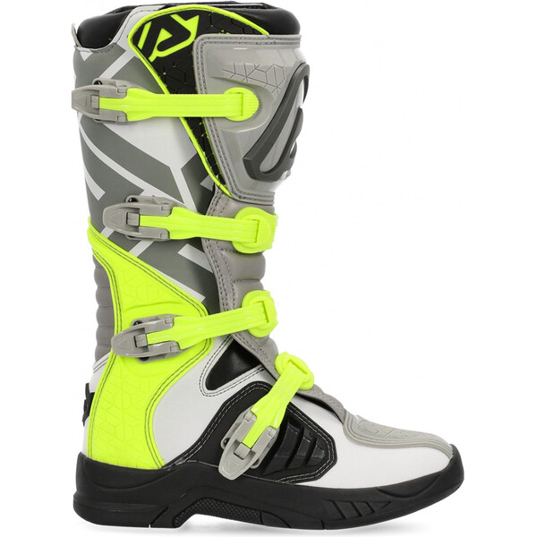 Acerbis - Bottes X-Team Gris / Jaune fluo