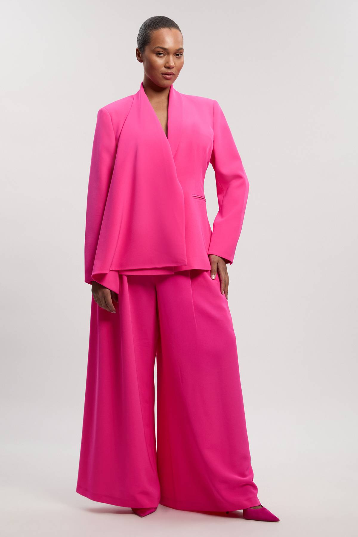 KarenMillen Blazer Grande Taille Ajusté Droit À Simple Boutonnage