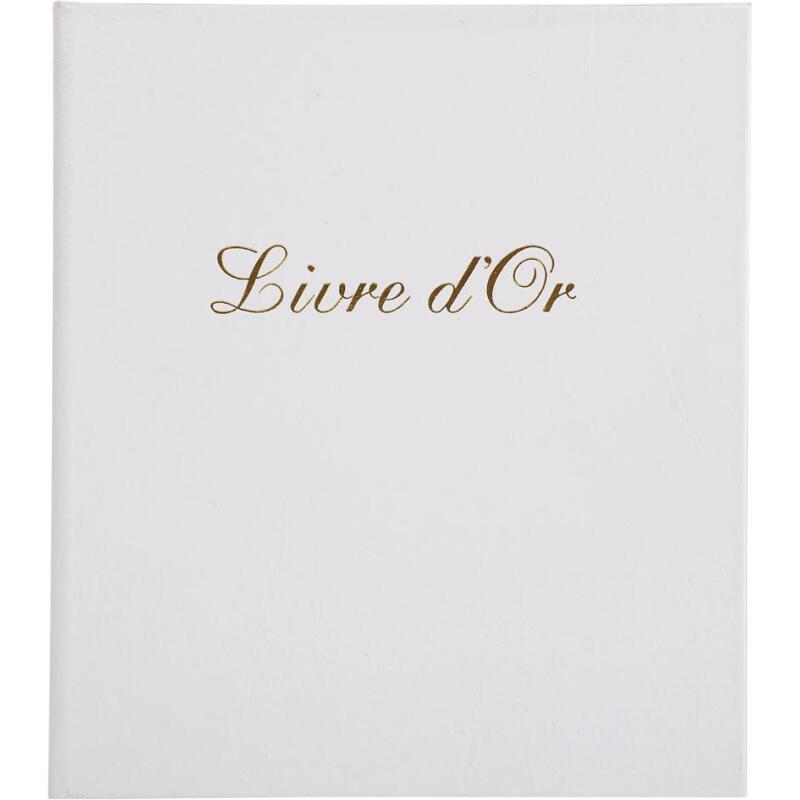 Livre d'or Balacron avec titre 140 pages blanches - 21x19 cm vertical - Couleurs assorties
