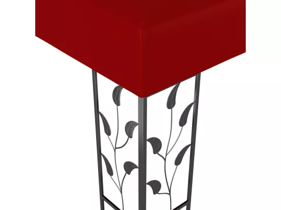 Belvédère 3x3 m Rouge bordeaux