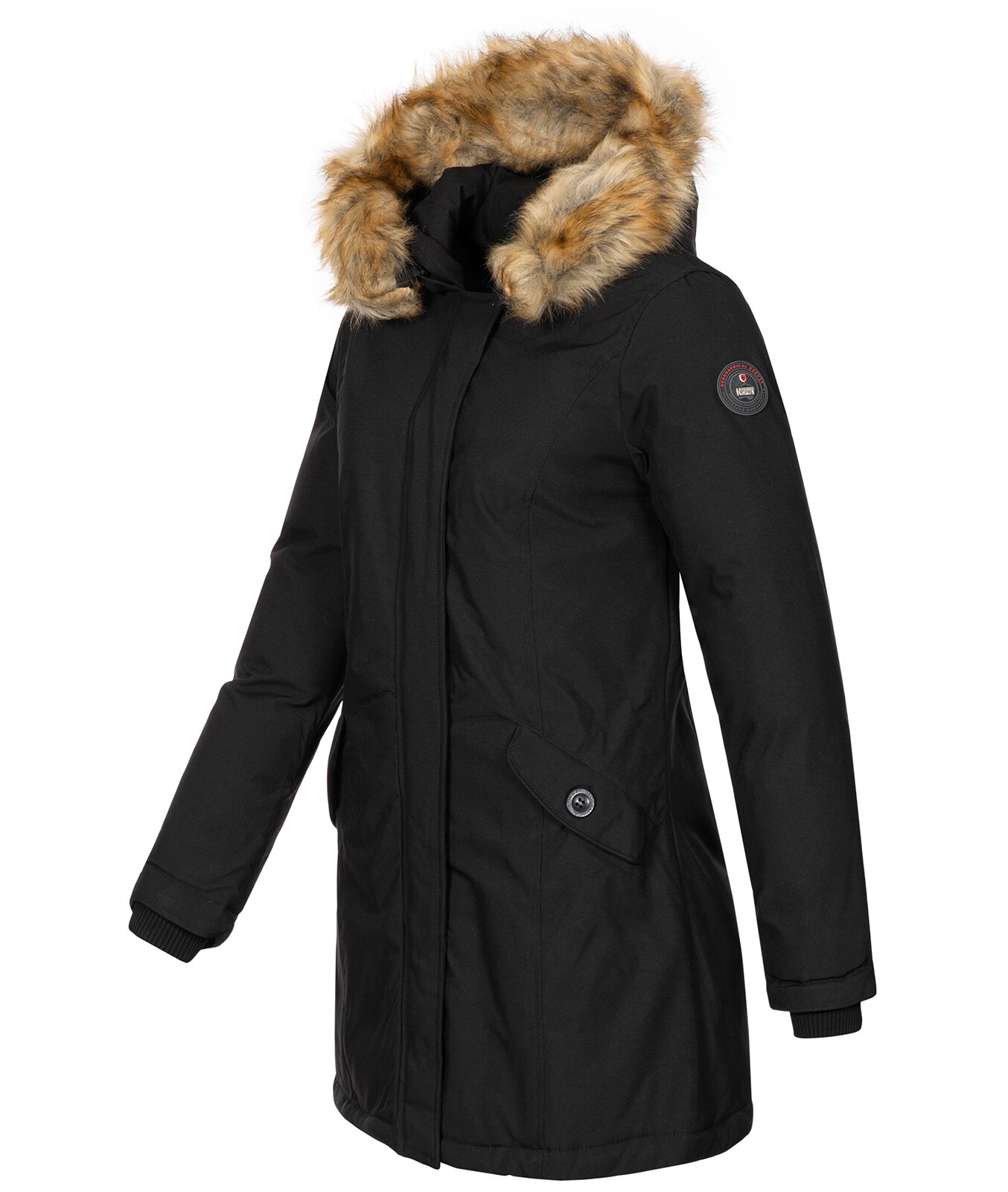 Geographical Norway Winterjacke Mantel mit Kapuze Regular Fit
