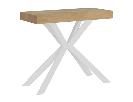 ITYHOME - Console extensible plaker 90x42/302cm chêne nature